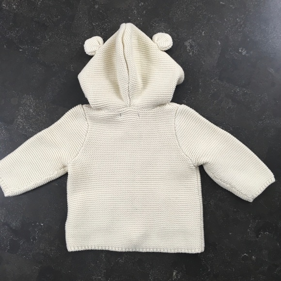 Gap baby unisex cream knit cardigan sweater - Picture 4 of 7